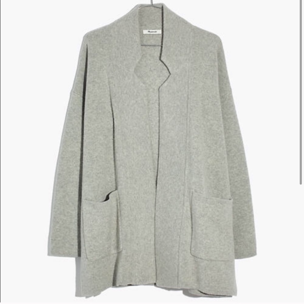 Madewell Gray Open Front Jacket